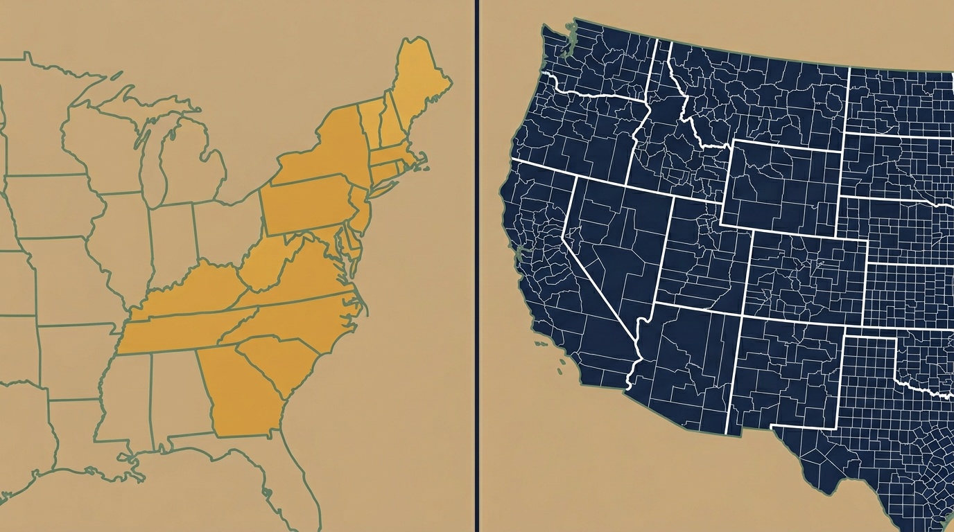 Metes and Bounds vs. PLSS: Which System Covers Your State?